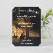 Celebration Life Service Forest Trail Walk Paarden Kaart (Staand voorkant)