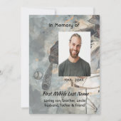 Celebration Life Service Memorial Baseball Player Kaart (Voorkant)