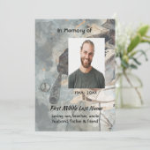 Celebration Life Service Memorial Baseball Player Kaart (Staand voorkant)