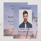 Celebration Life Service Tropical Beach Paradise  Kaart (Voorkant / Achterkant)