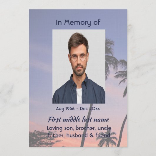 Celebration Life Service Tropical Beach Paradise  Kaart (Voorkant)