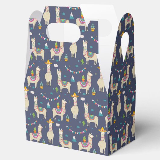 Celebration Llama Pattern Bedankdoosjes (Geopend)