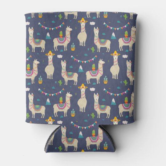 Celebration Llama Pattern Blikjeskoeler (Voorkant)