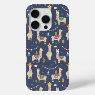 Celebration Llama Pattern iPhone 15 Pro Case