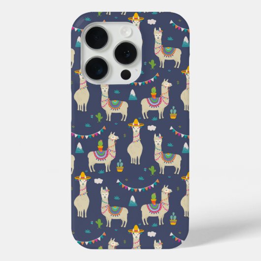 Celebration Llama Pattern Case-Mate iPhone Case (Achterkant)