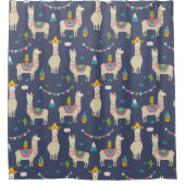 Celebration Llama Pattern Douchegordijn (Voorkant)