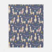 Celebration Llama Pattern Fleece Deken (Voorkant)