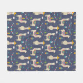 Celebration Llama Pattern Fleece Deken (Voorkant (Horizontaal))