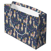 Celebration Llama Pattern Groot Cadeauzakje (Achterkant Gekanteld)