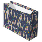 Celebration Llama Pattern Groot Cadeauzakje (Voorkant Gekanteld)