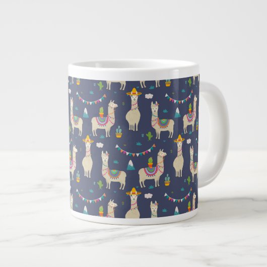 Celebration Llama Pattern Grote Koffiekop (Voorkant rechts)