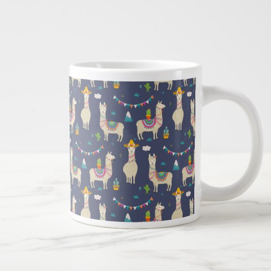 Celebration Llama Pattern Grote Koffiekop (Rechts)