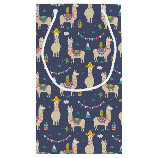 Celebration Llama Pattern Klein Cadeauzakje (Achterkant)