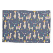 Celebration Llama Pattern Kussensloop (Achterkant-Links)