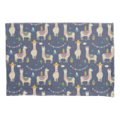 Celebration Llama Pattern Kussensloop (Voorkant-Links)