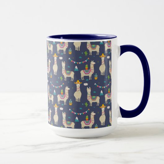 Celebration Llama Pattern Mok (Rechts)
