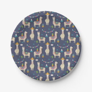 Celebration Llama Pattern Papieren Bordje