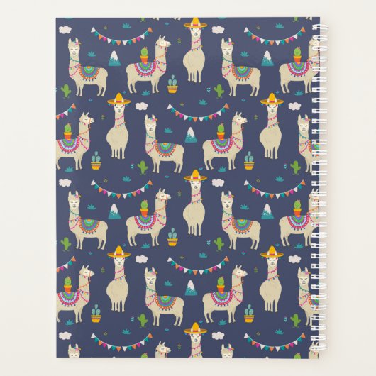 Celebration Llama Pattern Planner (Achterkant)