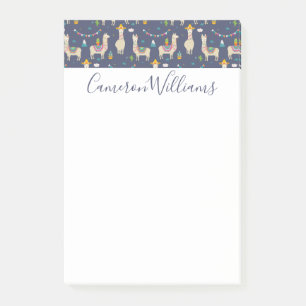 Celebration Llama Pattern Post-it® Notes