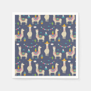 Celebration Llama Pattern Servet
