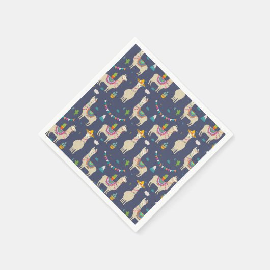 Celebration Llama Pattern Servet (Hoek)