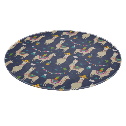 Celebration Llama Pattern Snijplank (Hoek)