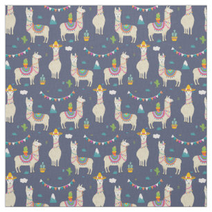 Celebration Llama Pattern Stof