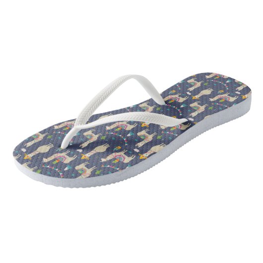 Celebration Llama Pattern Teenslippers (Schuin)