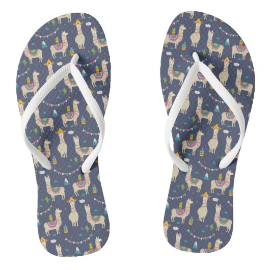 Celebration Llama Pattern Teenslippers (Voetbed)