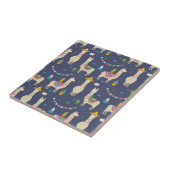 Celebration Llama Pattern Tegeltje (Zijkant)