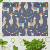 Celebration Llama Pattern Theedoek (Gevouwen)