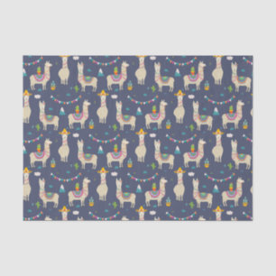 Celebration Llama Pattern Tissuepapier