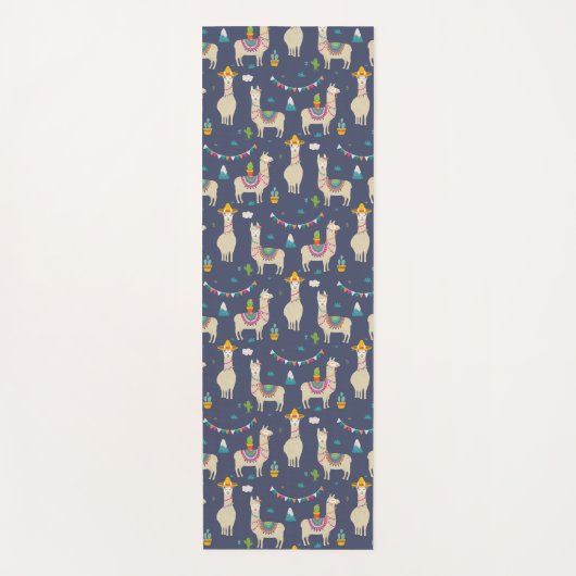 Celebration Llama Pattern Yogamat (Voorkant)