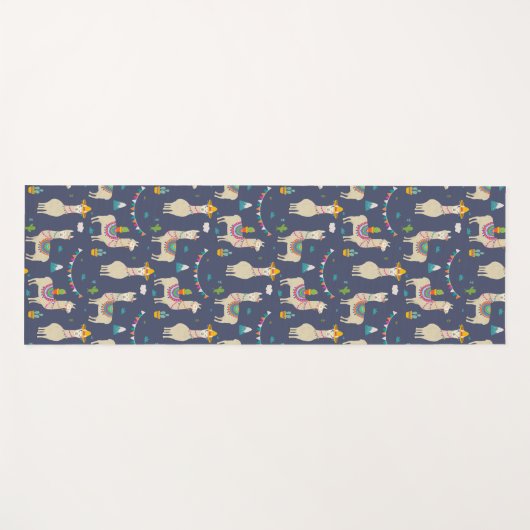 Celebration Llama Pattern Yogamat (Voorkant (horizontaal))