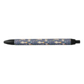 Celebration Llama Pattern Zwarte Inkt Pen (Voorkant)