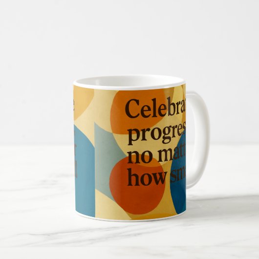 Celebration motivational quote AI art  Koffiemok (Voorkant rechts)