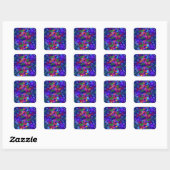 Celebration nachtpatroon vierkante sticker (Vel)