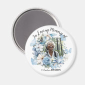 Celebration Of Life 1 Photo Garland Blue Floral  Magneet (Voorkant / Achterkant)
