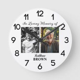 Celebration Of Life 2 Photos Funeral White Ronde Klok