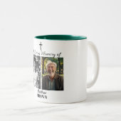 Celebration Of Life 2 Photos Funeral White Tweekleurige Koffiemok (Voorkant rechts)