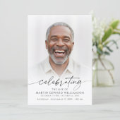 Celebration of Life 2 Photos Memorial Modern Kaart (Staand voorkant)