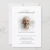 Celebration of Life 2 Photos Memorial Modern Kaart (Achterkant)