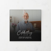 Celebration of Life 3-Photo Black & White Funeral Drieluik Programma (Cover)