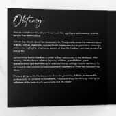 Celebration of Life 3-Photo Black & White Funeral Drieluik Programma (Binnenzijde eerst)