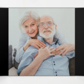 Celebration of Life 3-Photo Black & White Funeral Drieluik Programma (Binnenkant midden)