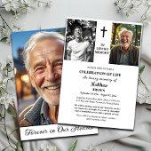 Celebration Of Life 3 Photos Funeral White Kaart