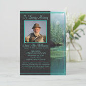 "Celebration of Life" begrafenis voor Man buitensh Kaart (Staand voorkant)