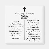 Celebration Of Life Bible Verse Funeral Keepsake Magneet (Voorkant)