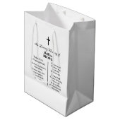 Celebration Of Life Bible Verse Funeral Medium Cadeauzakje (Voorkant Gekanteld)