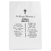 Celebration Of Life Bible Verse Funeral Medium Cadeauzakje (Voorkant)
